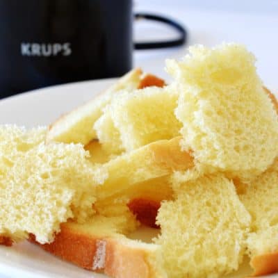 bread pieces used to make bread crumbs without a food processor