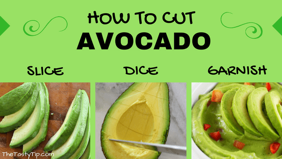 sliced avocado, diced avocado and avocado slices on top of guacamole