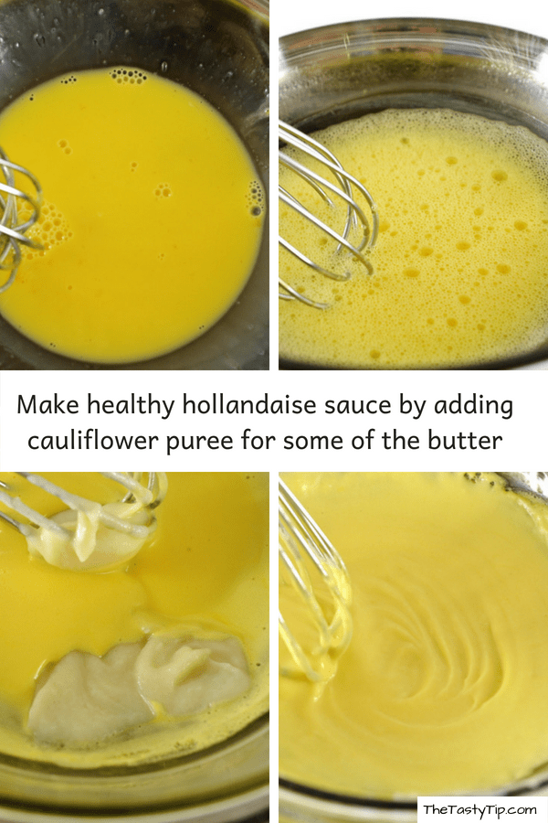 4 steps in making healthy hollandaise sauce