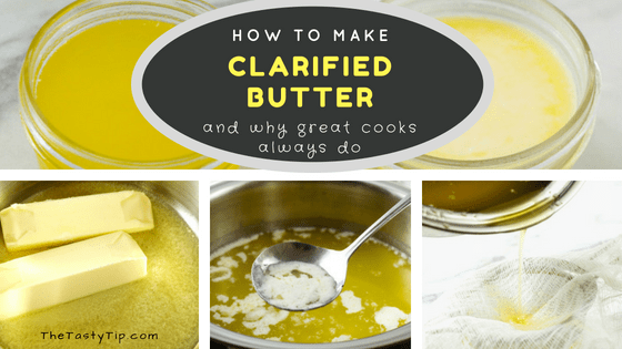 how to make clarified butter title with stages of clarifying process
