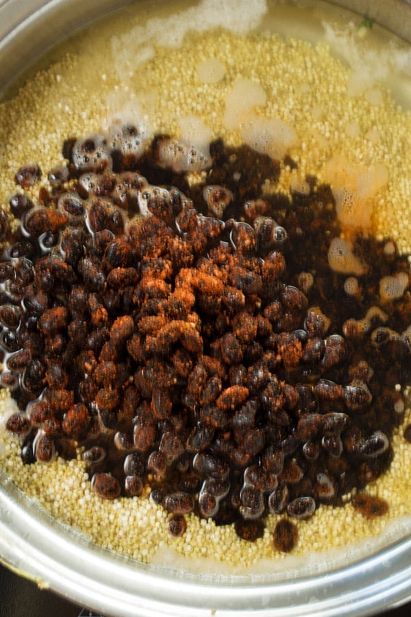 ingredients for Southwest chipolte kale quinoa bowl