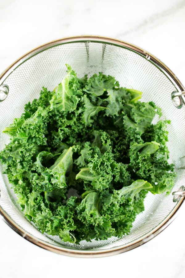 steamer basket with kale