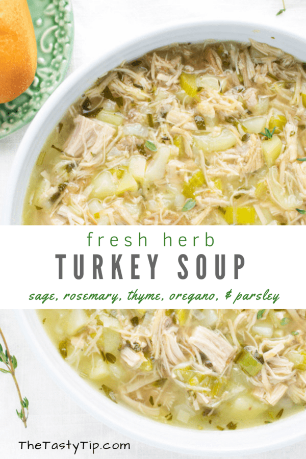 fresh herb turkey soup title