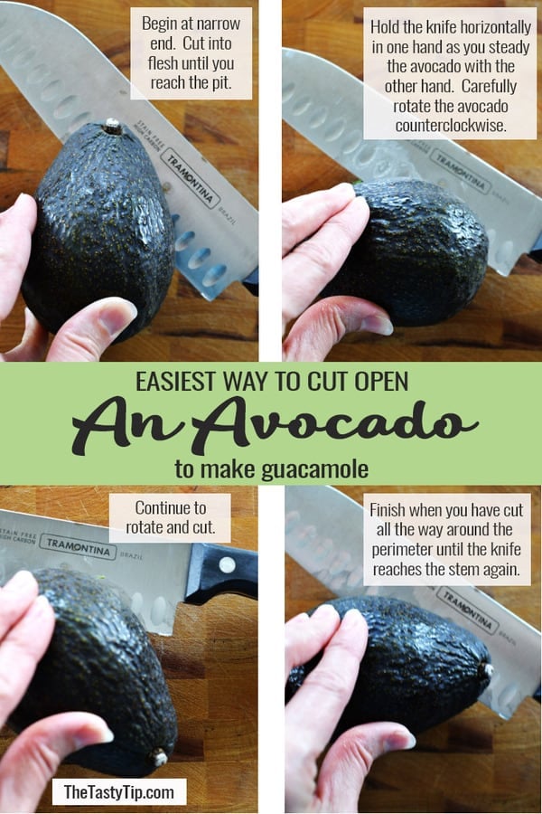steps to cut an avocado