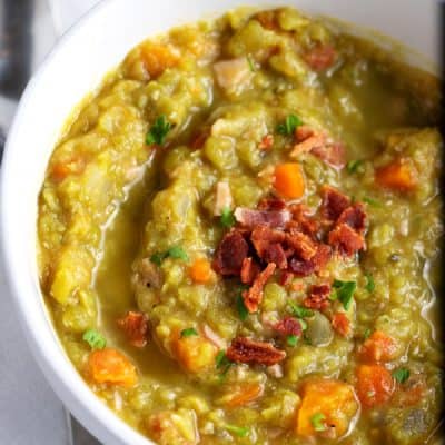 Easy Crock Pot Split Pea Soup with Ham