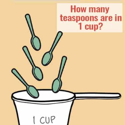 title page for how many teaspoons are in 1 cup