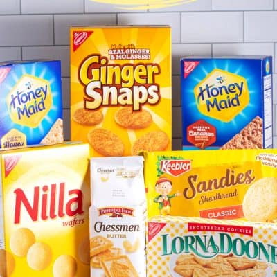 boxes of a variety of cookies that can be used in banana pudding