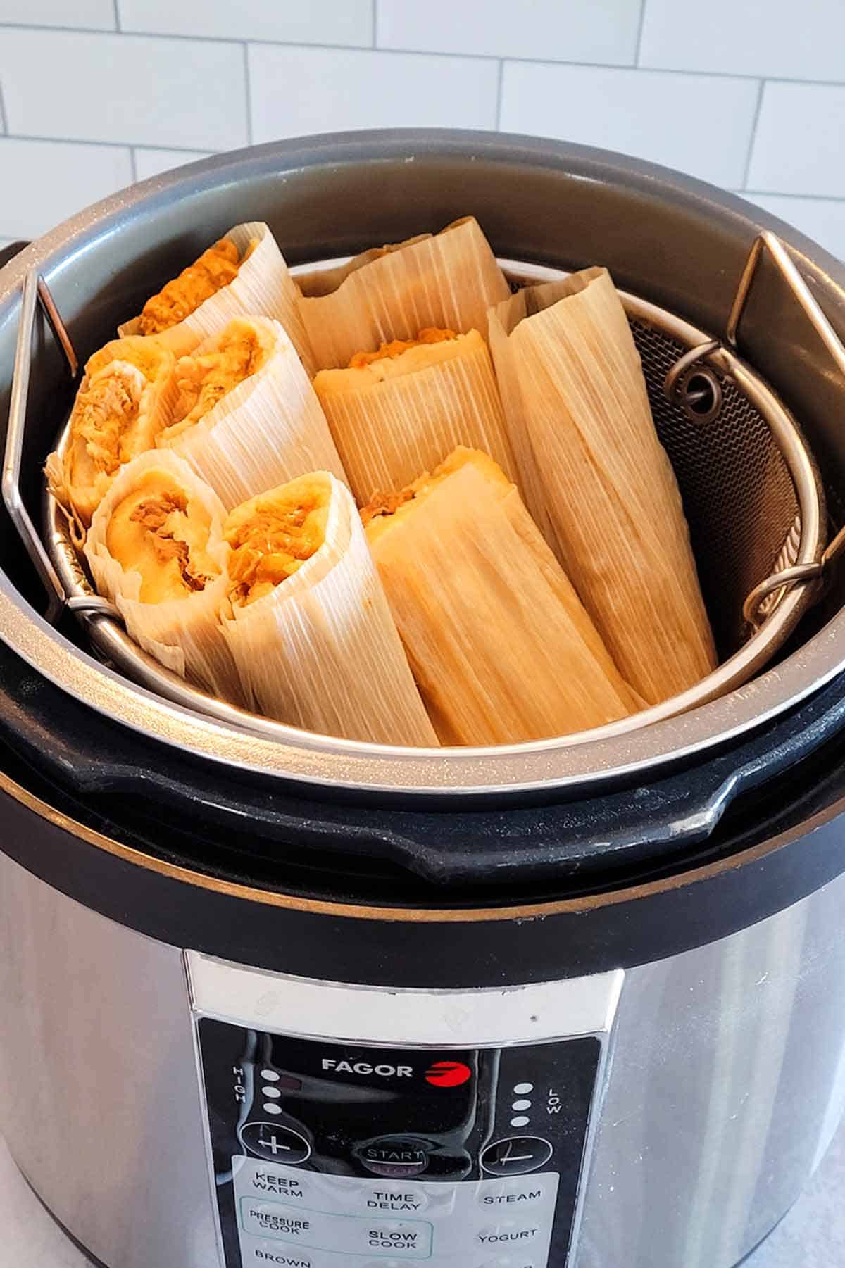 Cooking frozen tamales in the Instant Pot.