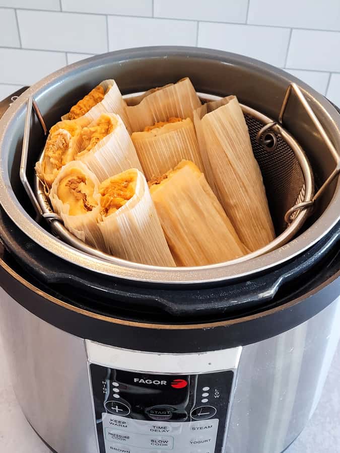 frozen tamales in electric pressure cooker