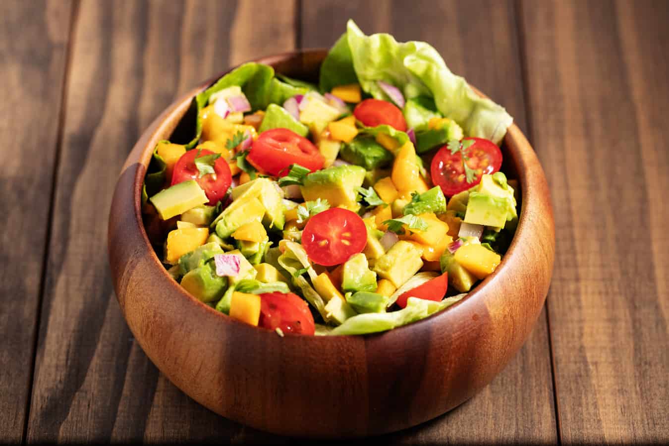 Avocado mango salad for Sunday lunch.