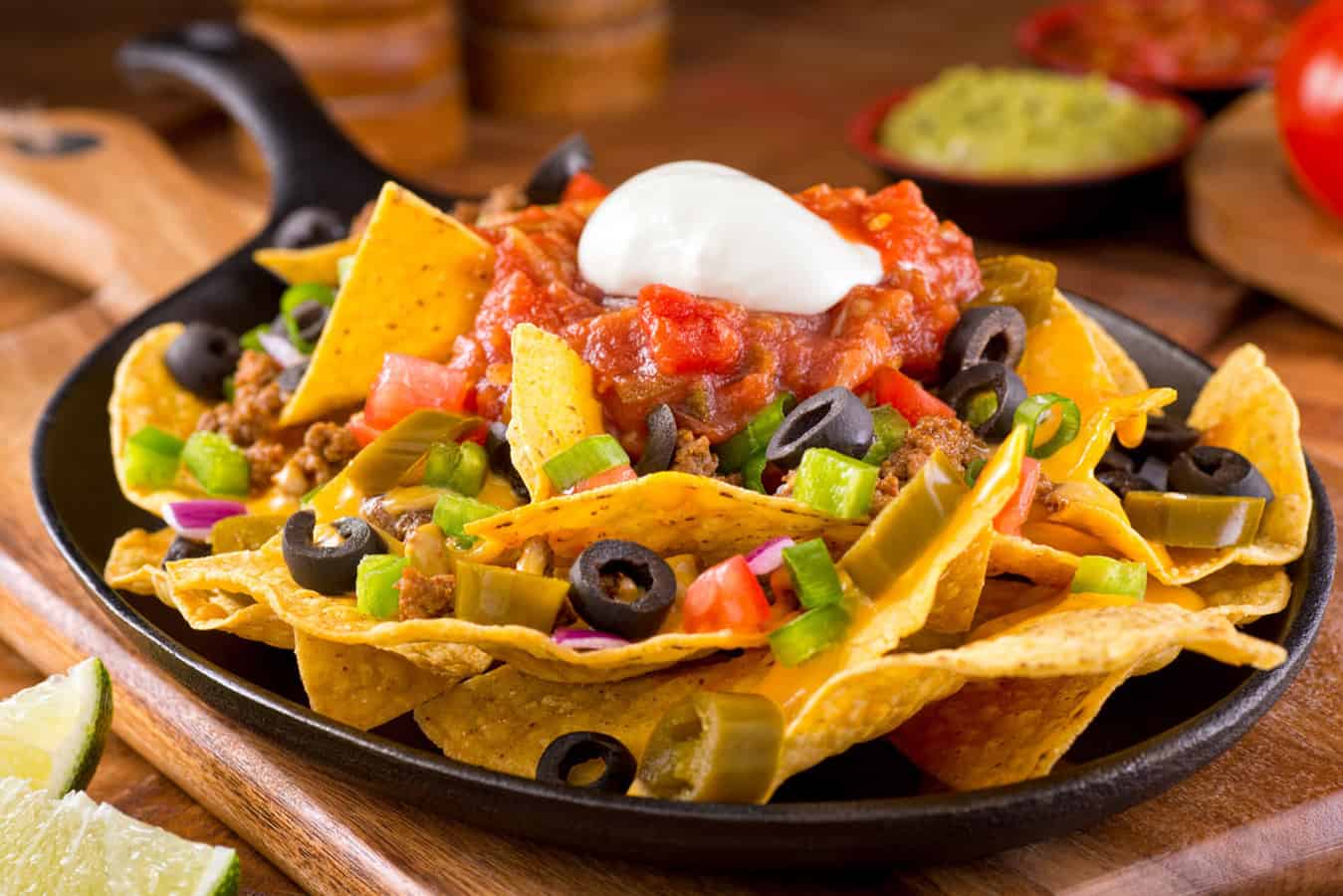 Plate of nachos.