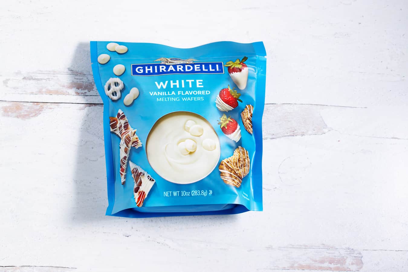 bag of Ghirardelli white melting wafers