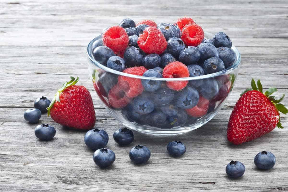 Bowl of fresh berries.