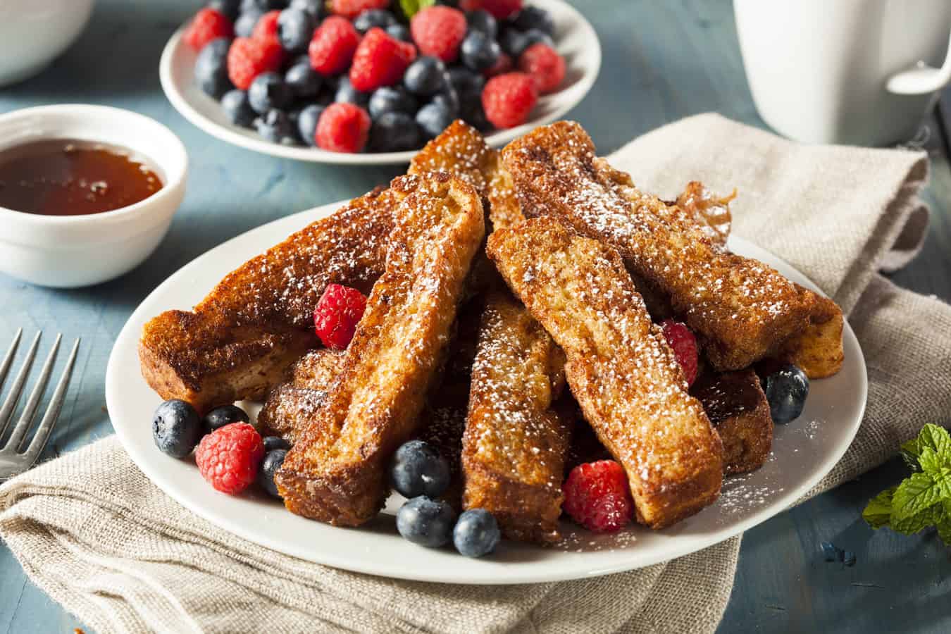 French toast sticks for Sunday lunch.