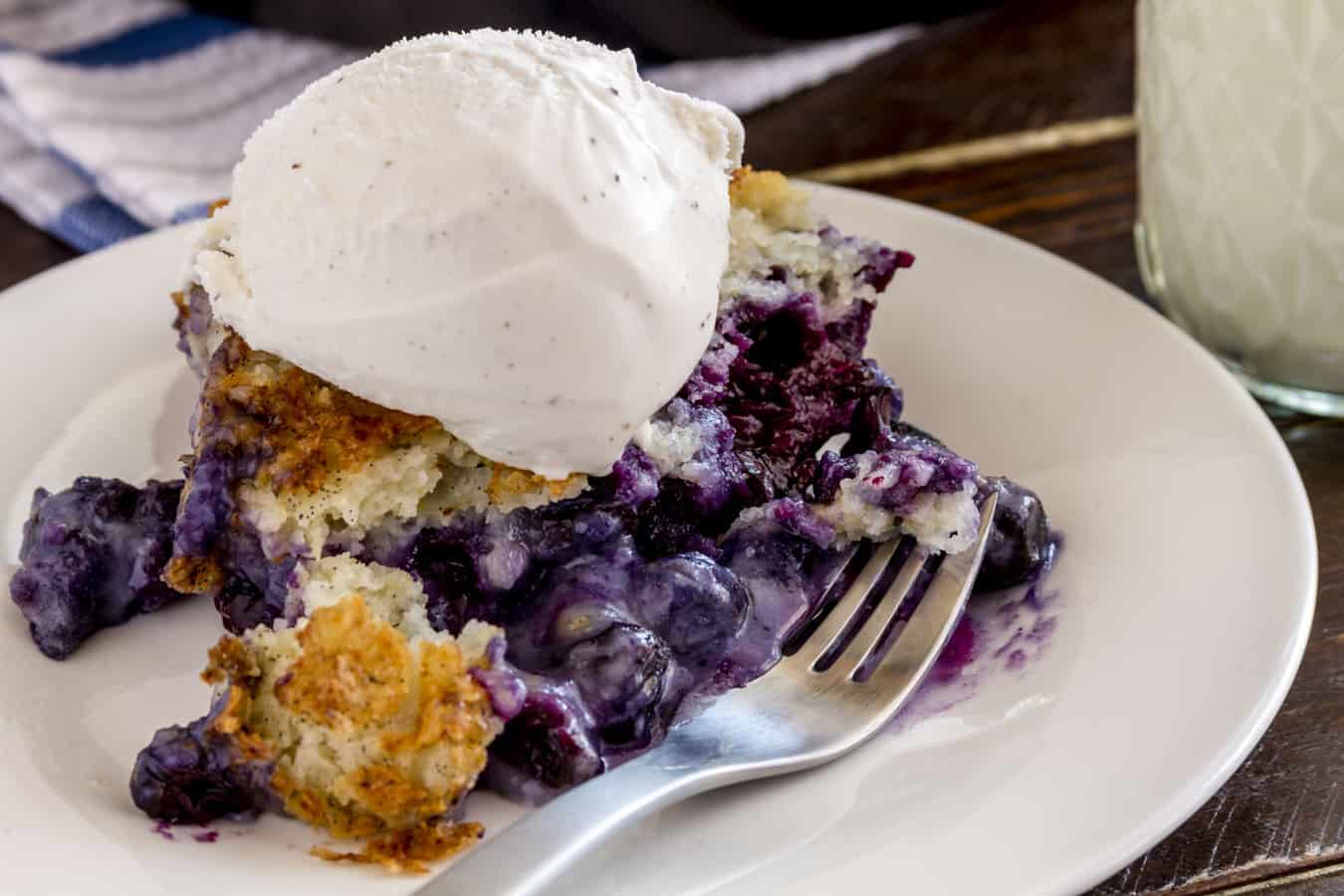 how to make canned blueberry pie filling taste better by putting scoop of ice cream on top