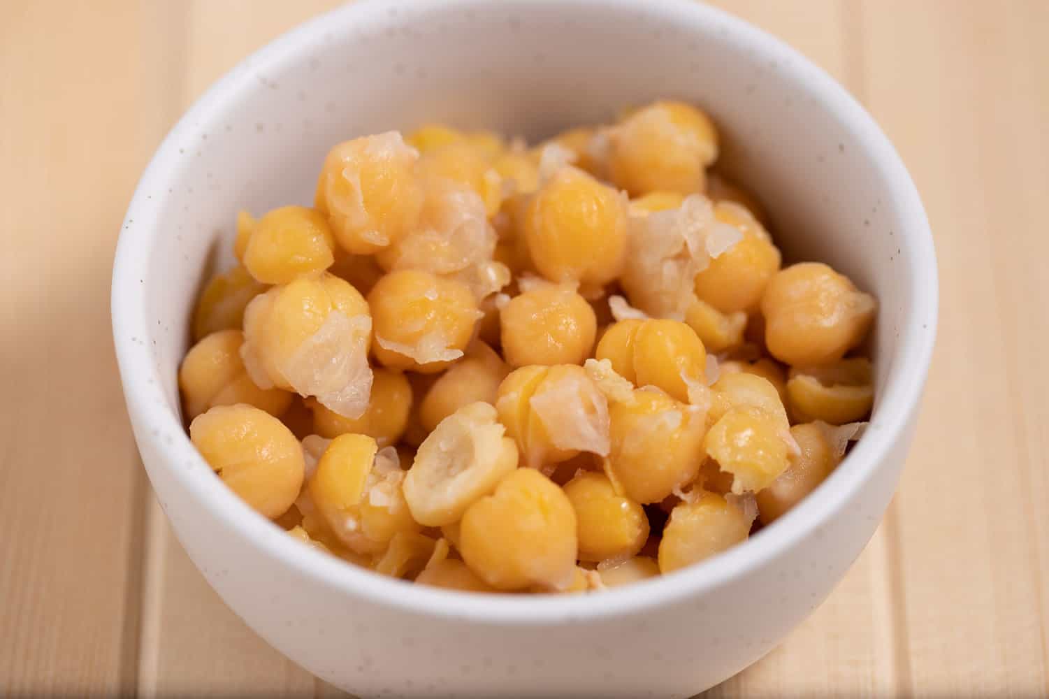 chickpeas soaked in water and baking soda