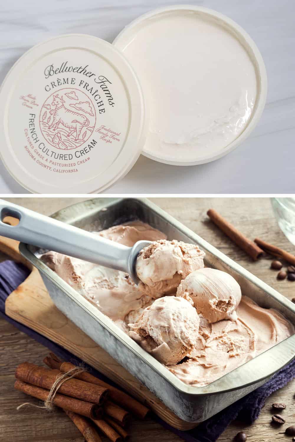 creme fraiche and creme fraiche ice cream