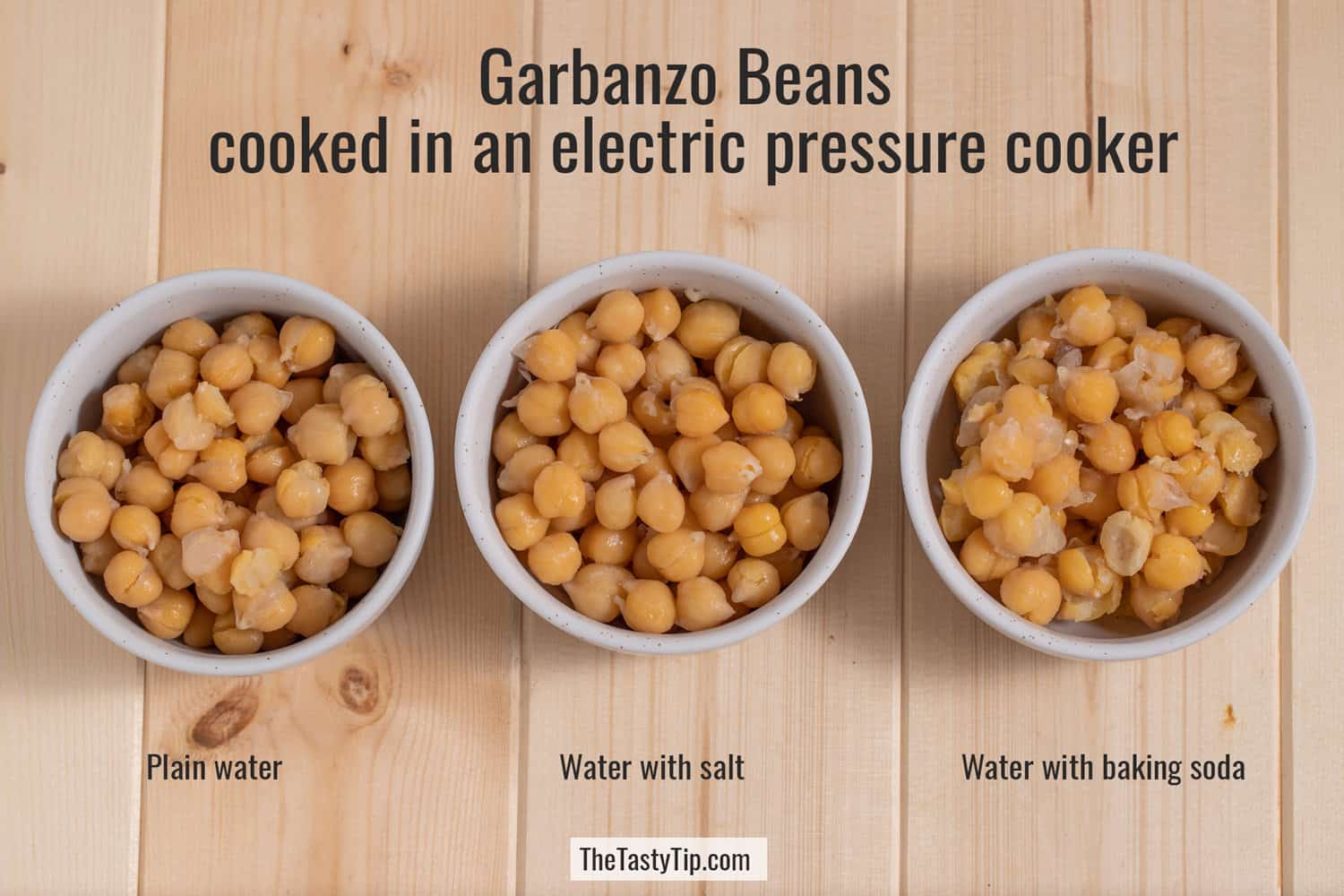 bowls of chickpeas cooked in a pressure cooker