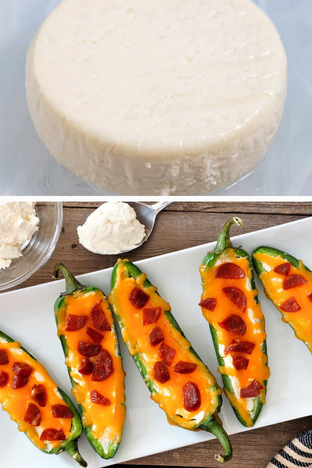 queso fresca and stuffed jalapeno peppers