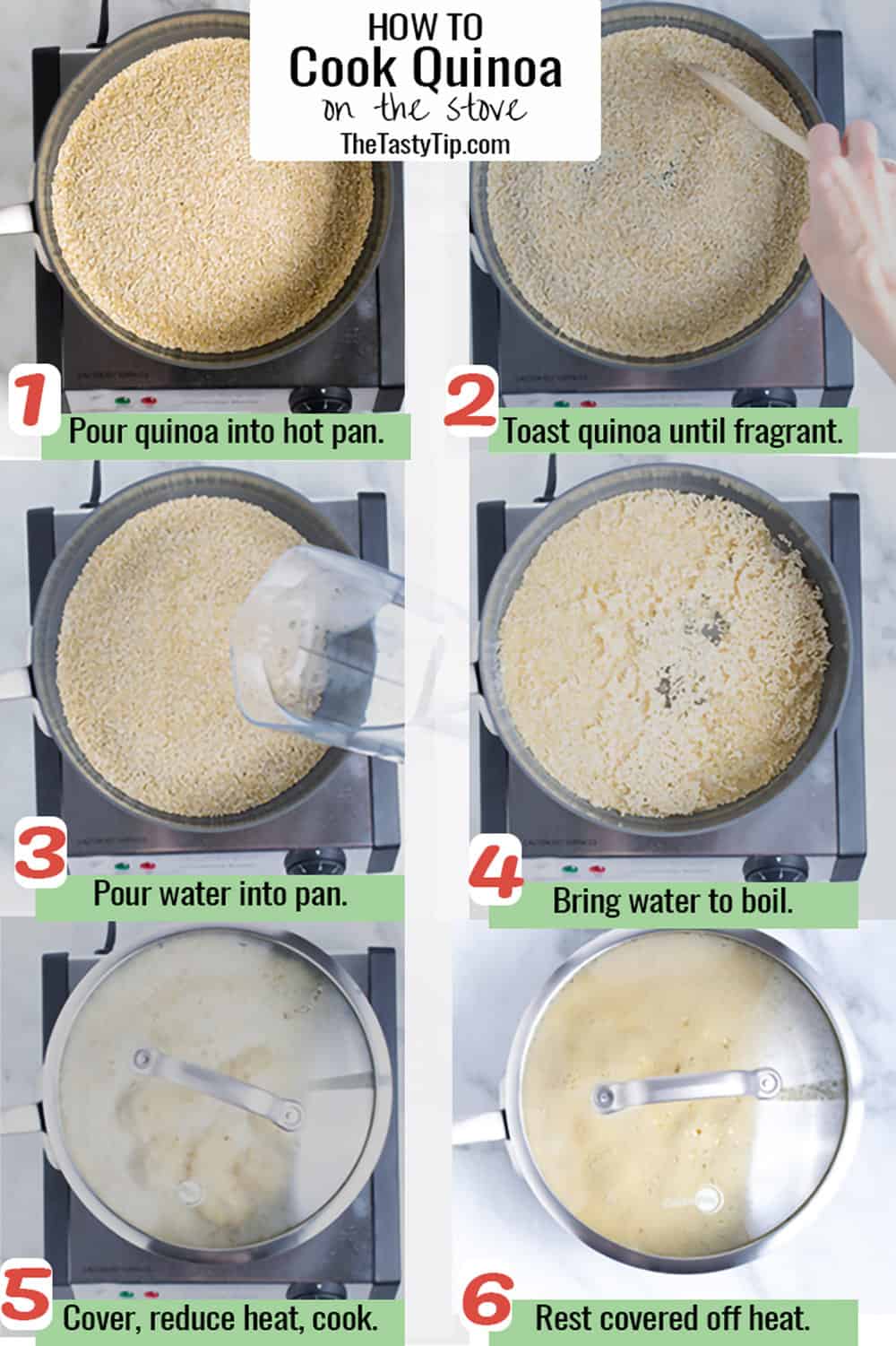 steps to cook quinoa on the stove