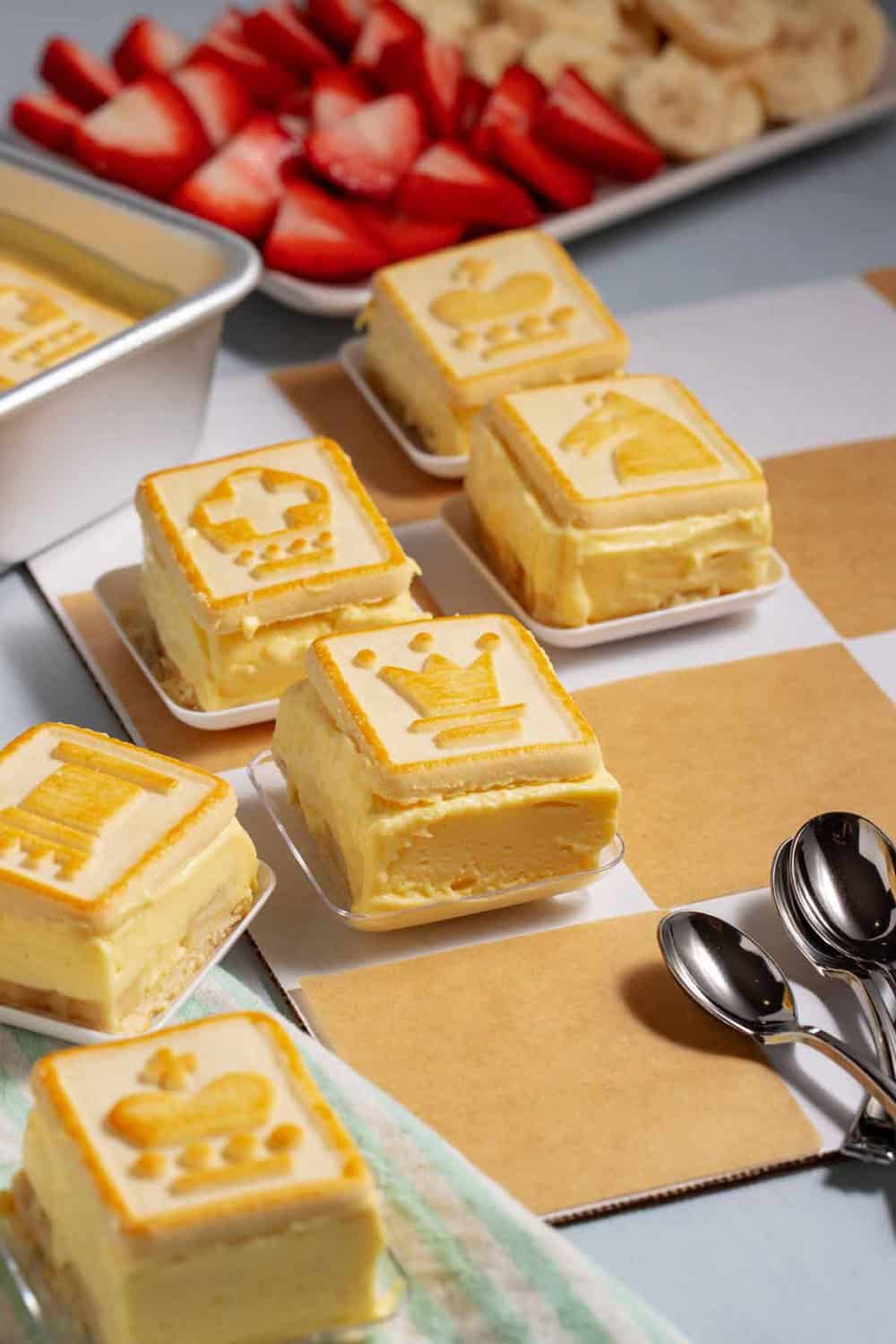 Chessmen banana pudding.