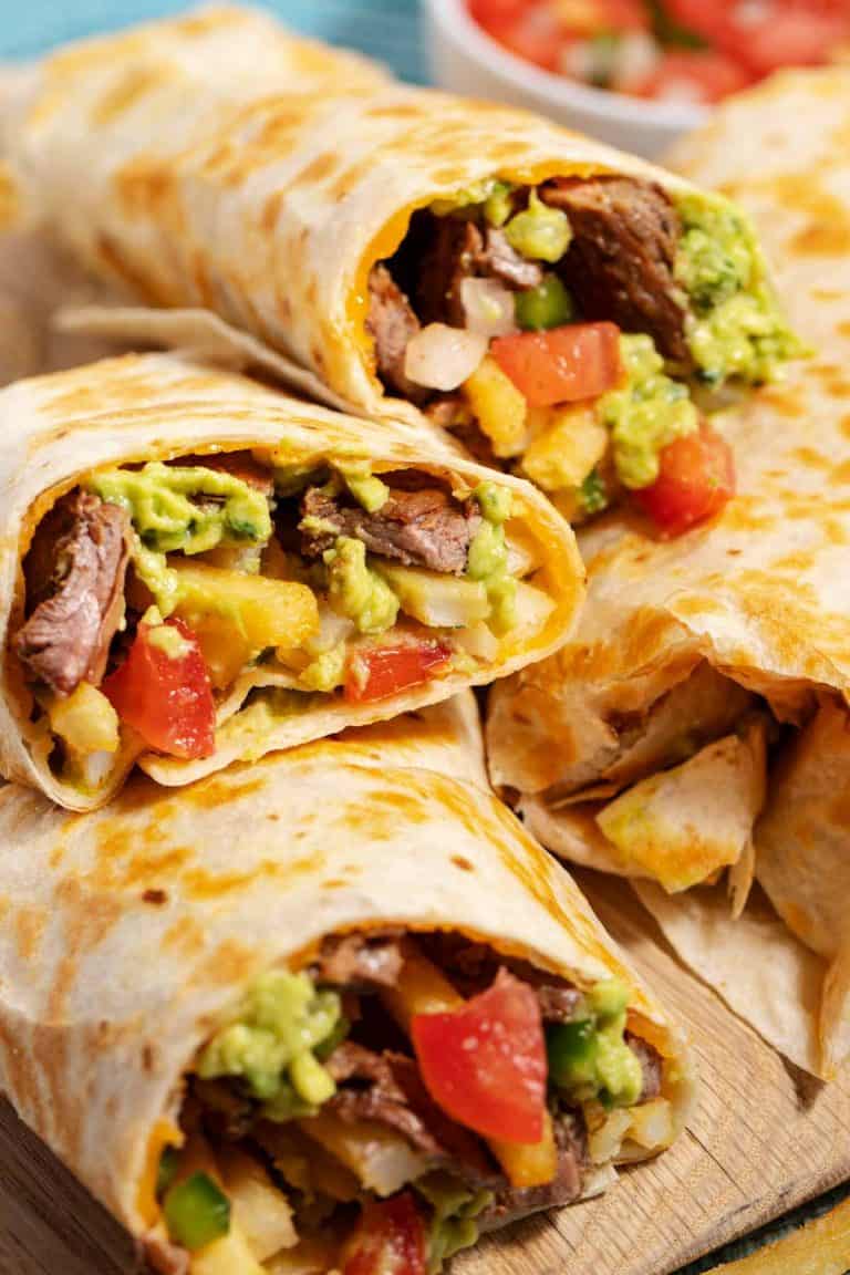 Best Homemade California Burrito Recipe with Fries The Tasty Tip