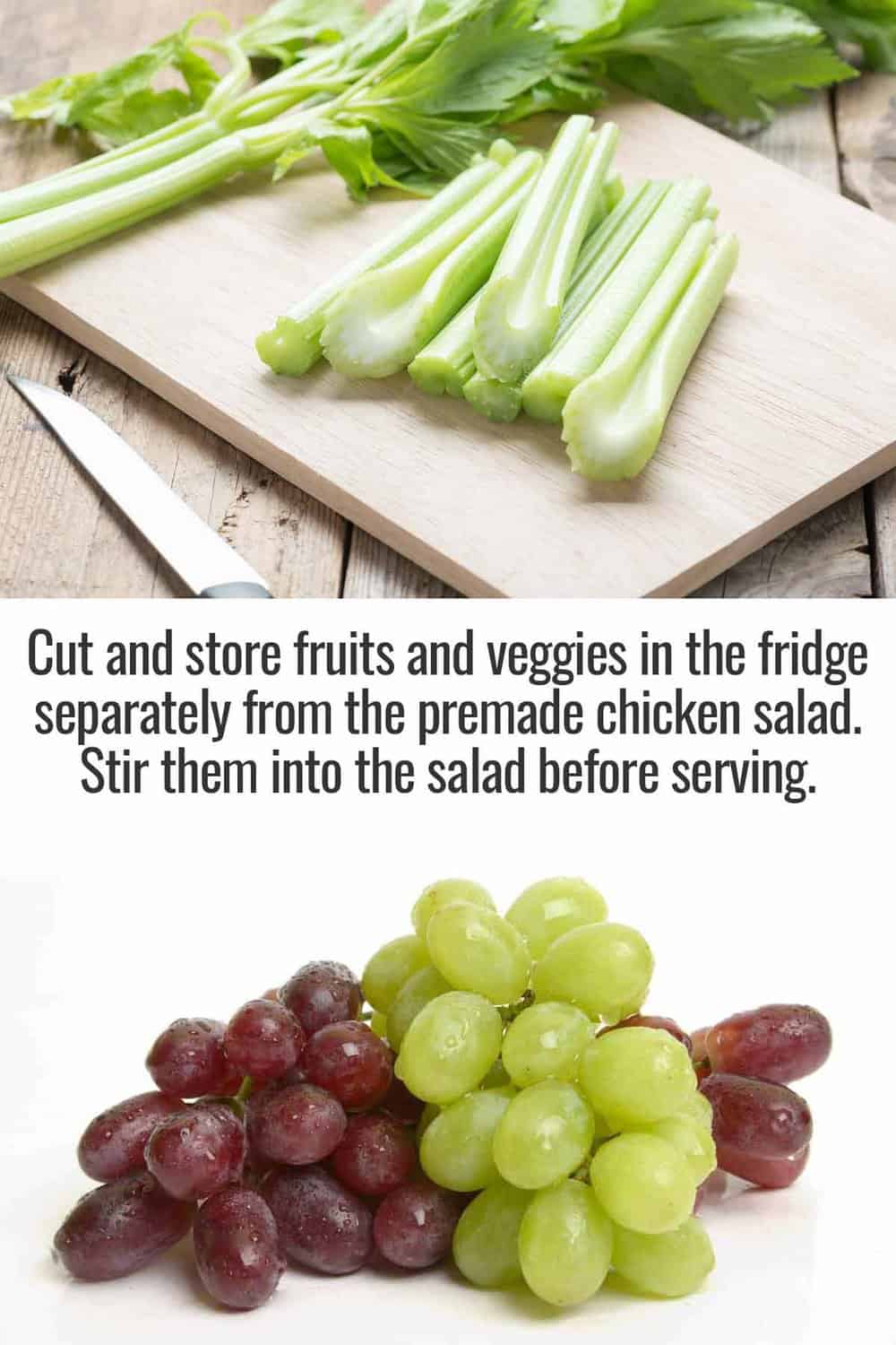 celery and grapes