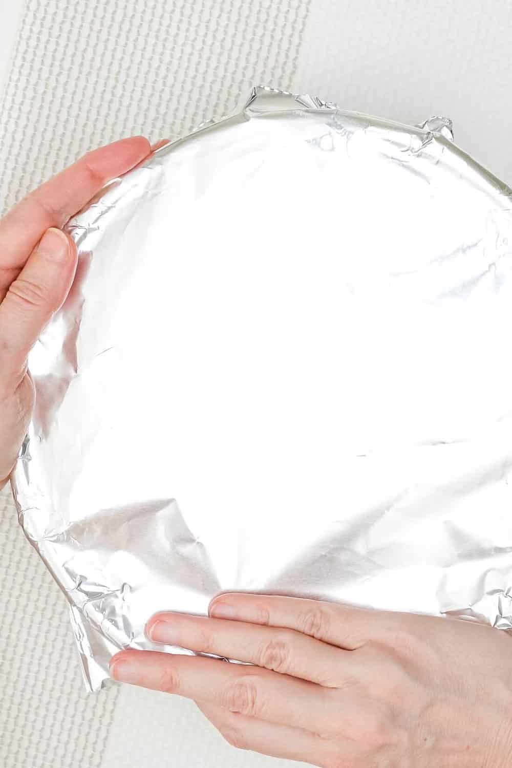 wrapping cake in aluminum foil to prevent freezer burn