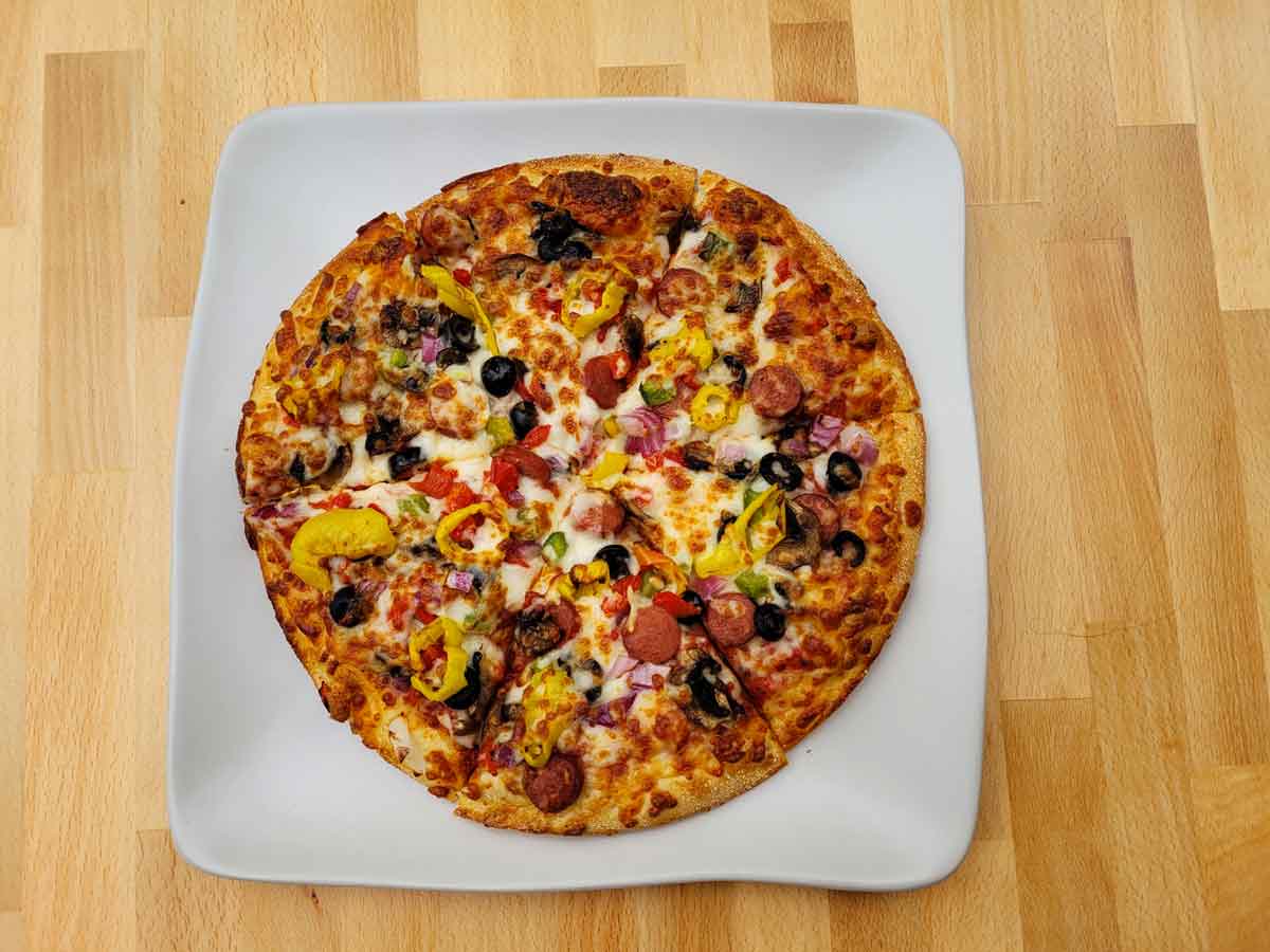 Buon Padre's veggie pizza