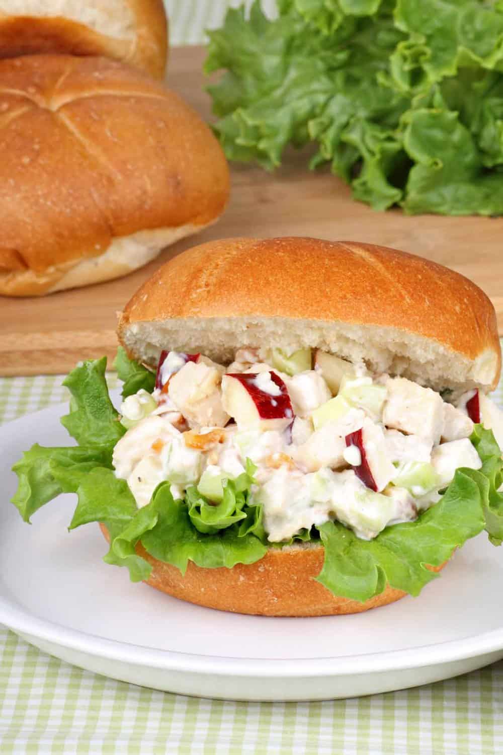 Chicken salad on a bun.