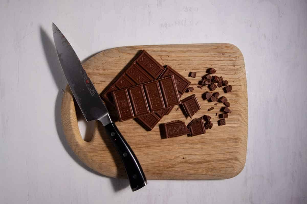 chopped chocolate bar