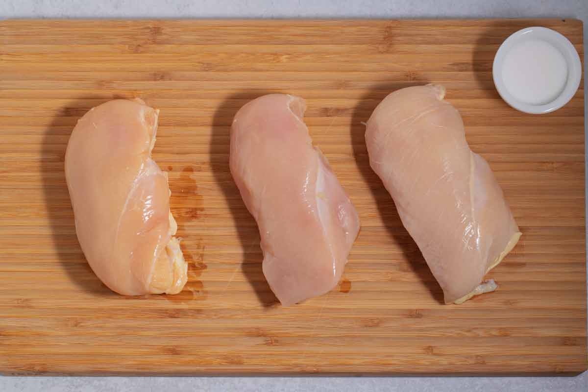 presalting raw chicken breasts before refrigerating overnight