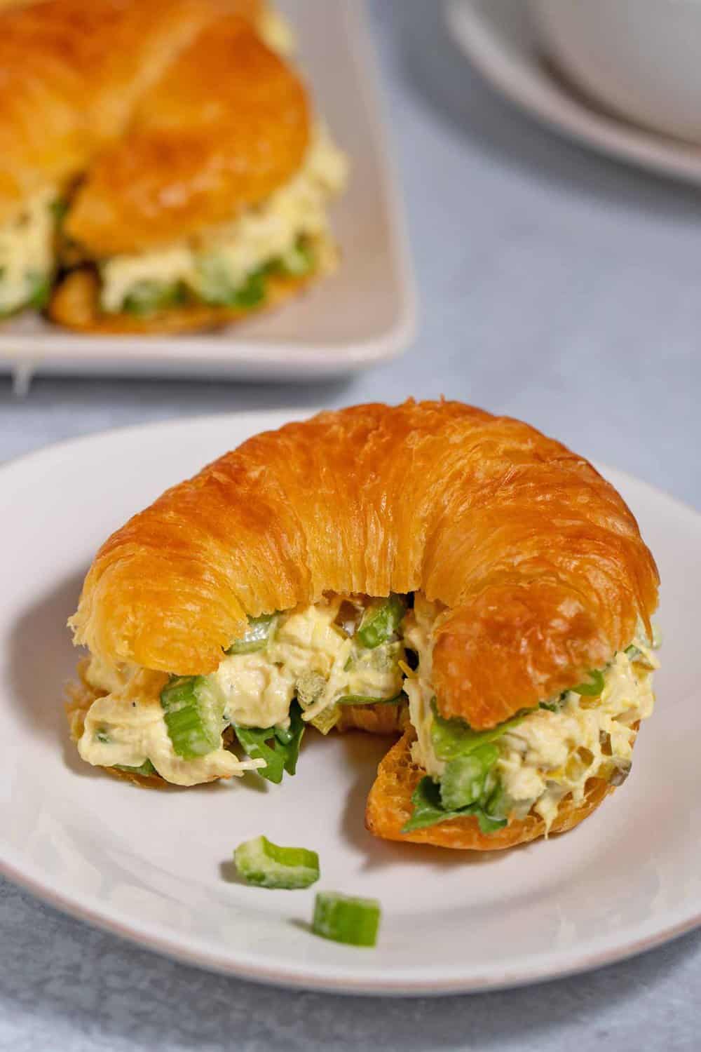 croissant with chicken salad filling