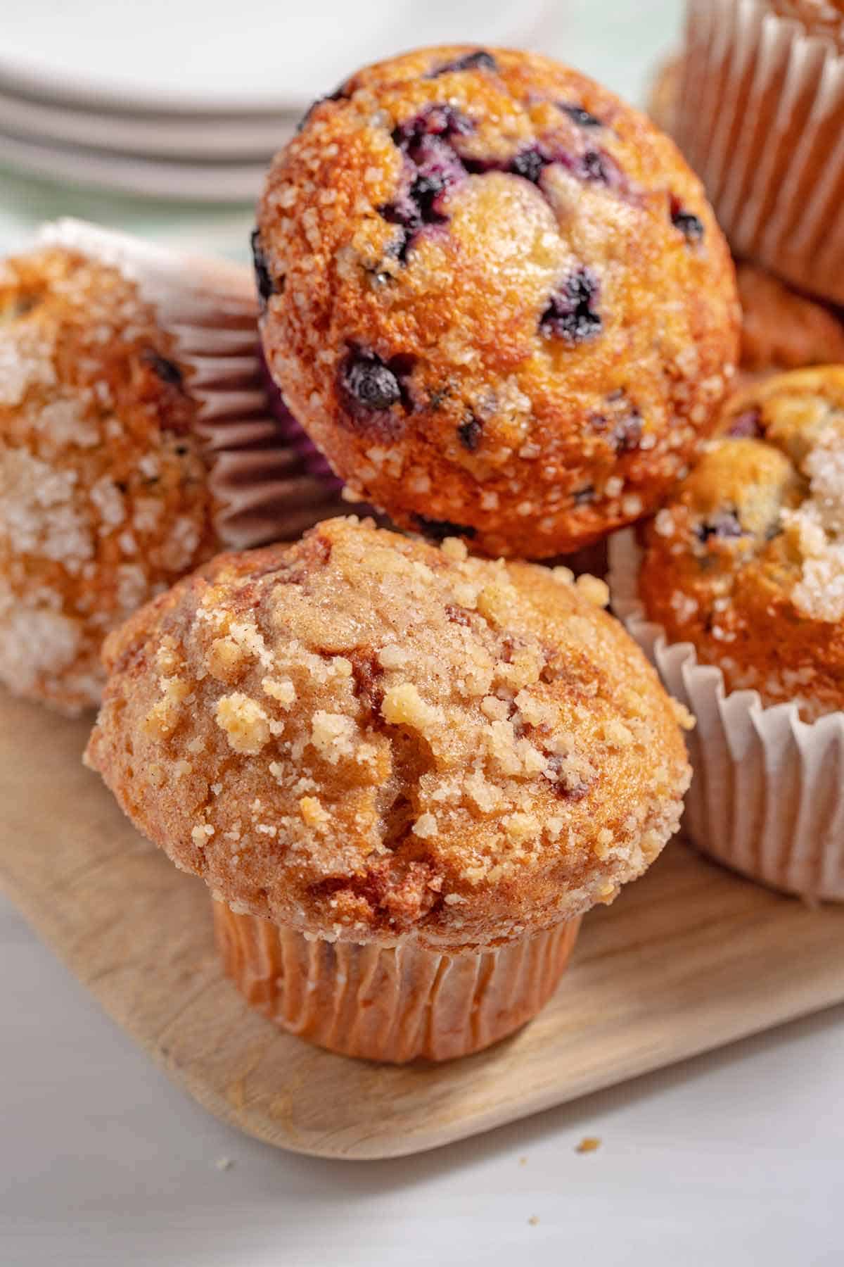 Stack of muffins to serve with soup.