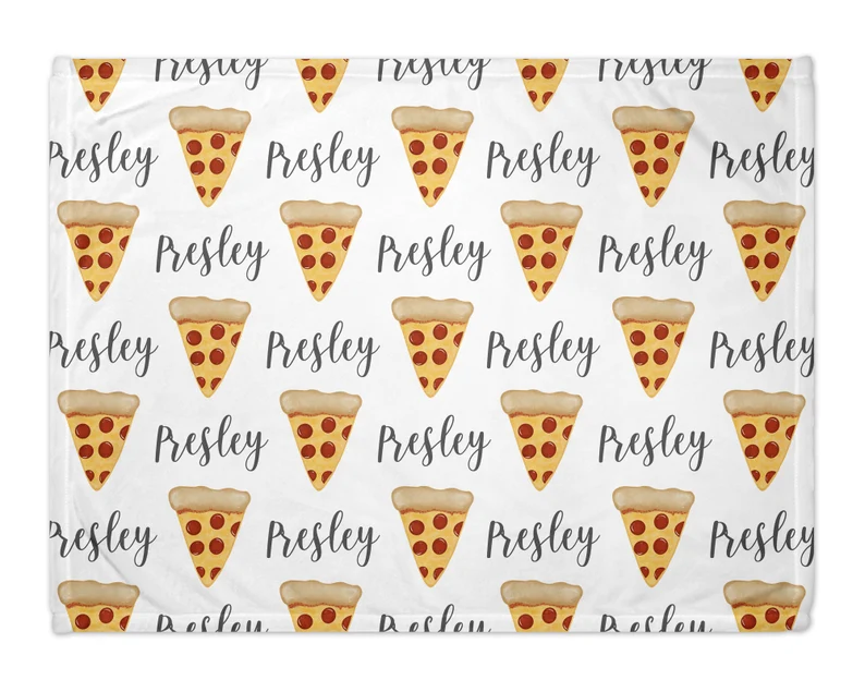 Personalized pizza blanket.
