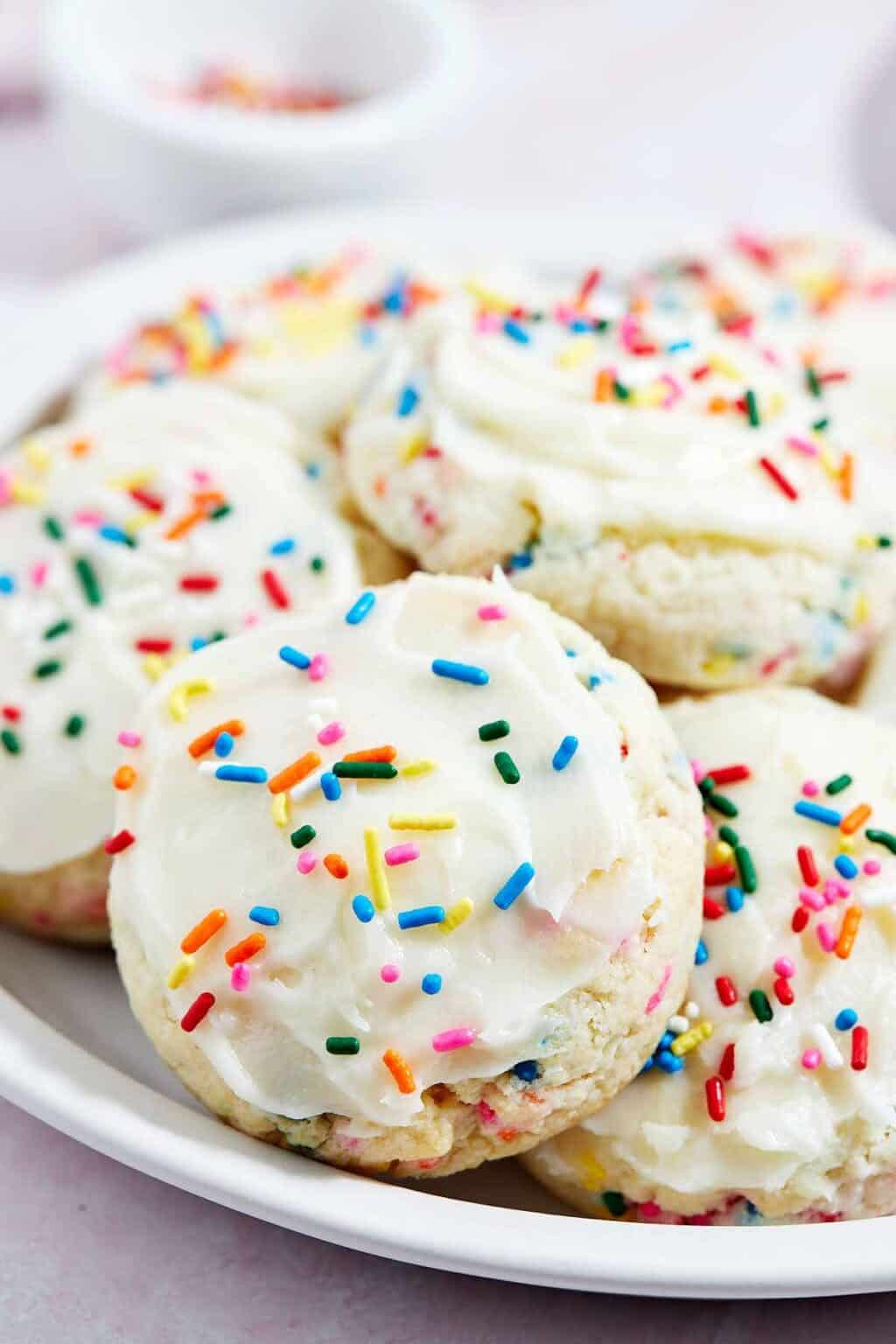 Easy Funfetti Cake Mix Cookies with Cream Cheese The Tasty Tip