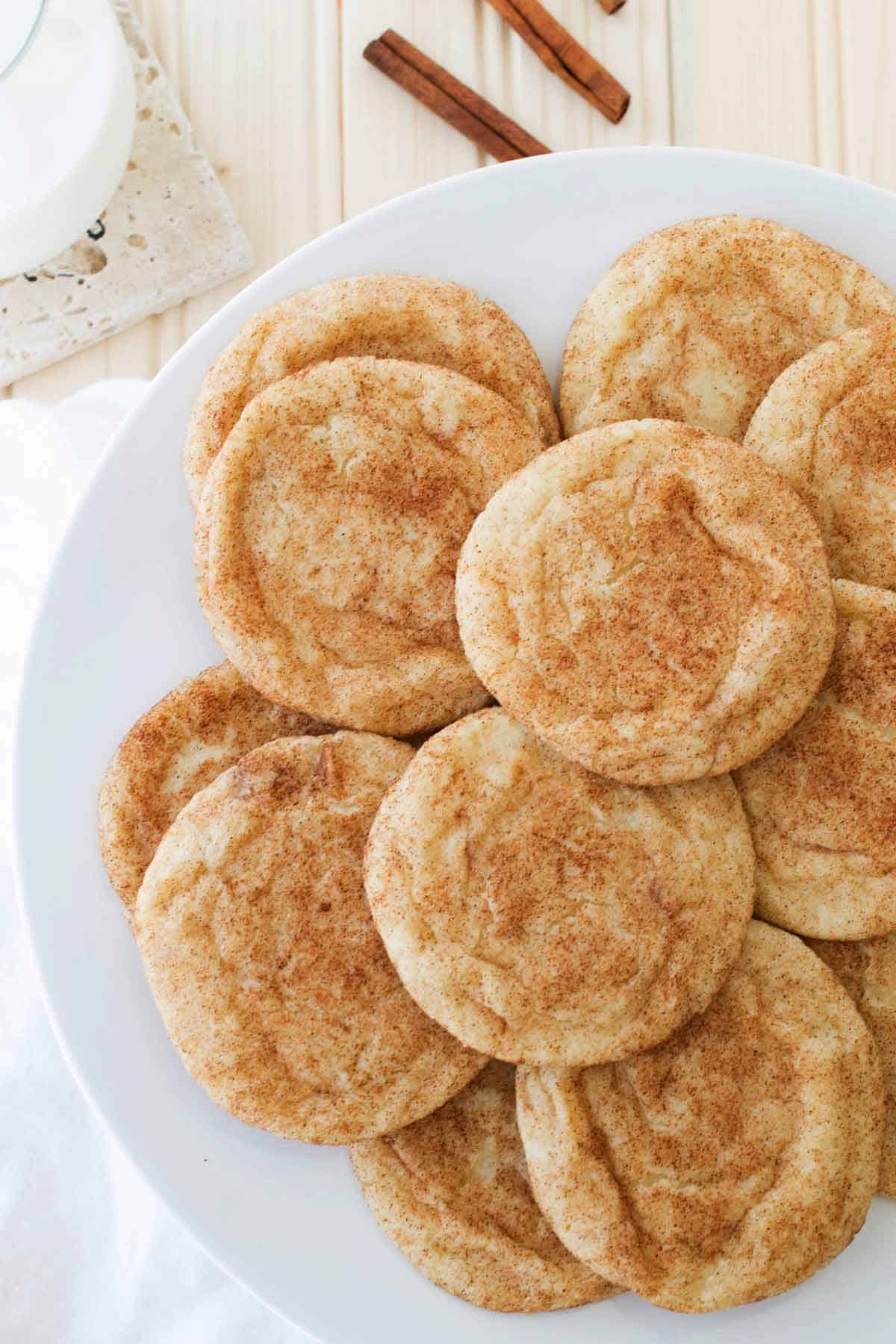 Plate of snickerdoodles.