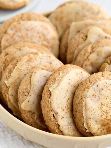 Bowl filled with spice cake mix cookies.